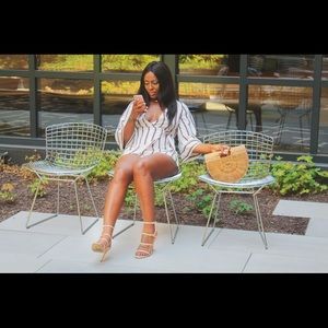 Striped Print Romper